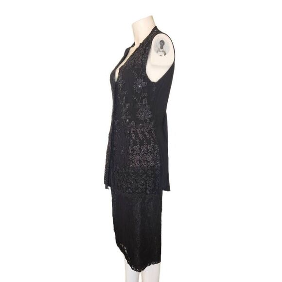 Faith vintage 3 pc set smal womens 80s 90s coat skirt top beaded jeweled Three F - Picture 4 of 10